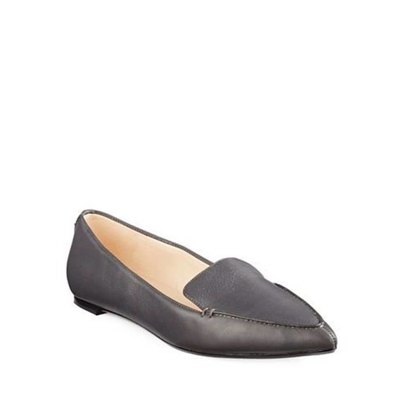 Karl Lagerfeld Shoes - Karl Lagerfeld destine graphite leather flats